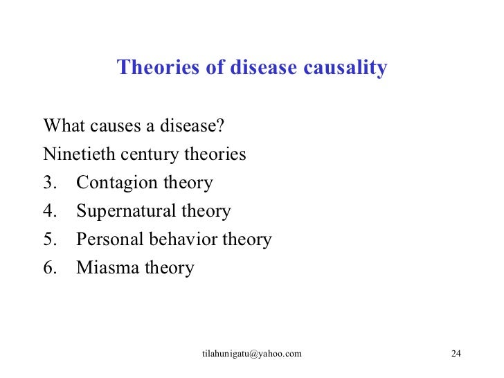 Epidemiology Causes of Diseases